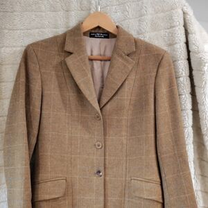 RJ Classics Tweed Cubbing Jacket--4R---Tan With White And Gray Pinstripe